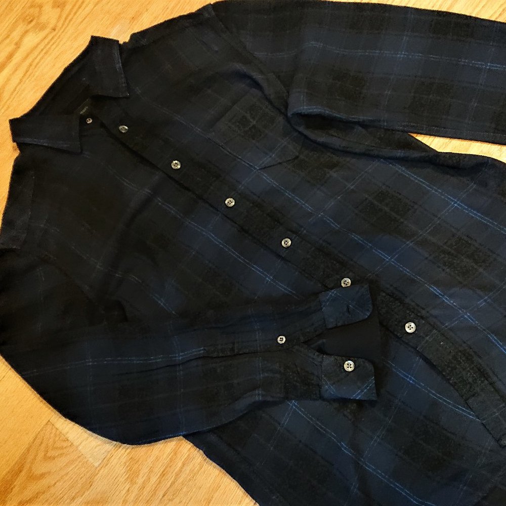 Diesel Long Sleeve Shirt *Black with Blue Accent*